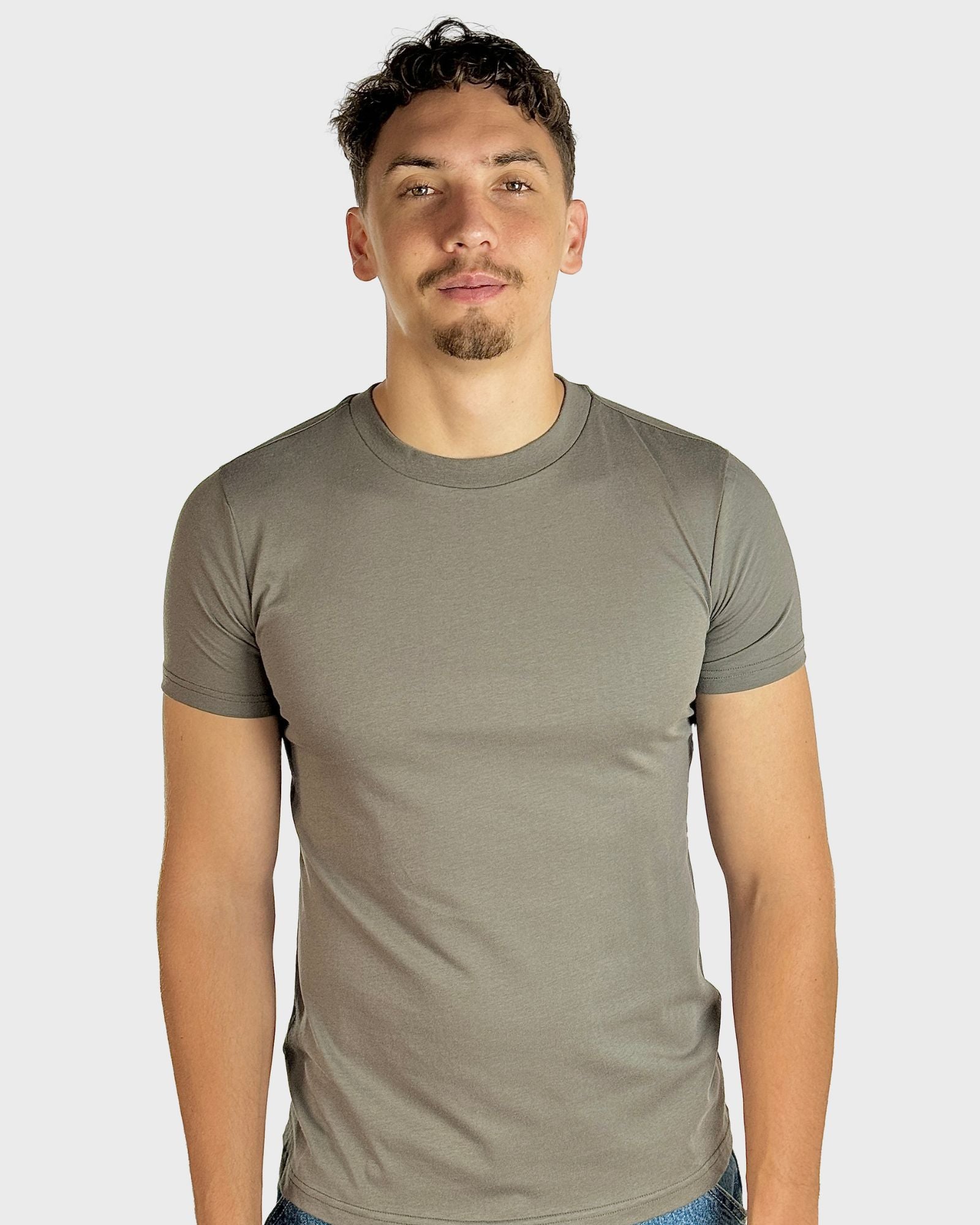 Carbon Grey Slim Crew Neck T-Shirt