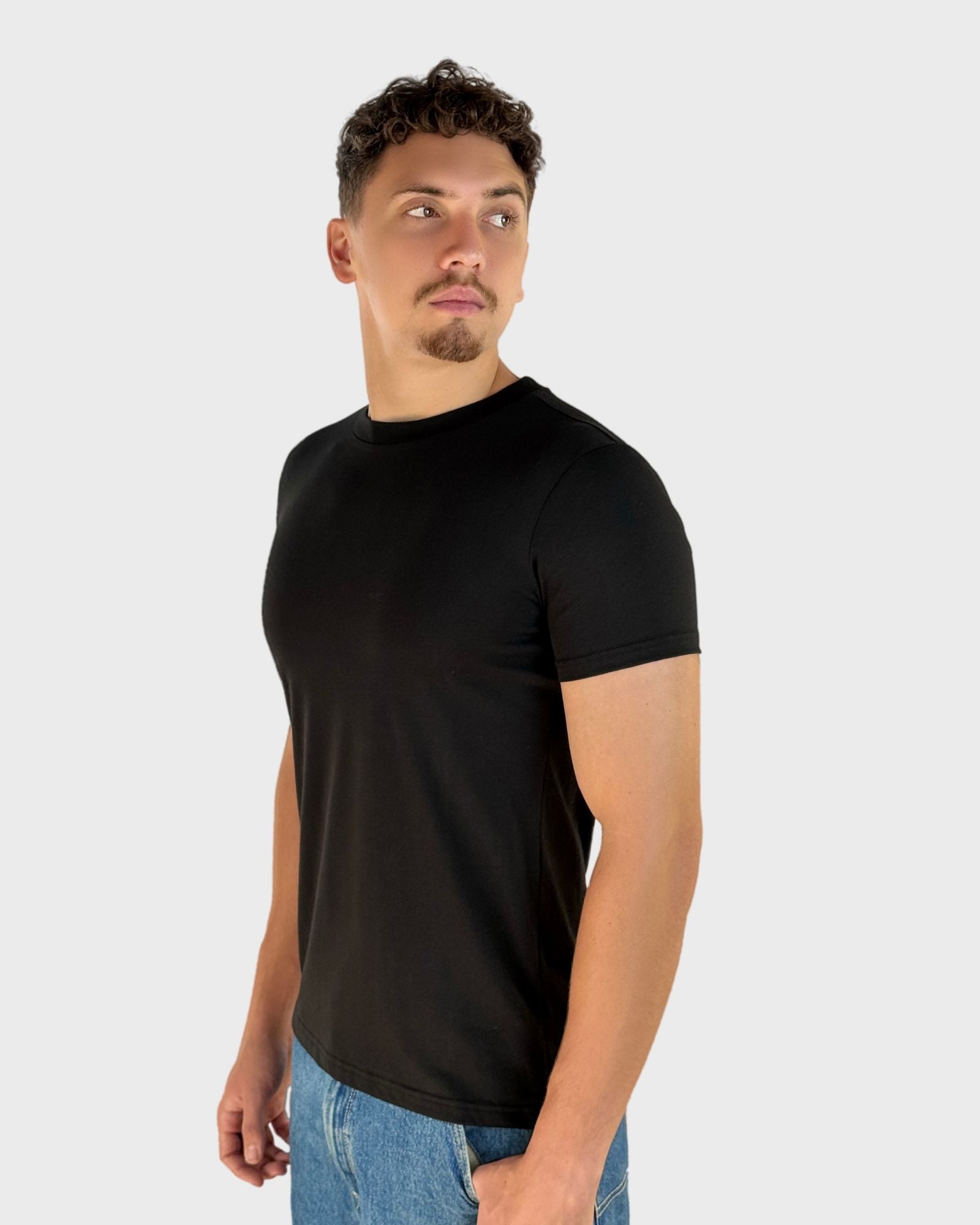 Black Slim Crew Neck T-Shirt