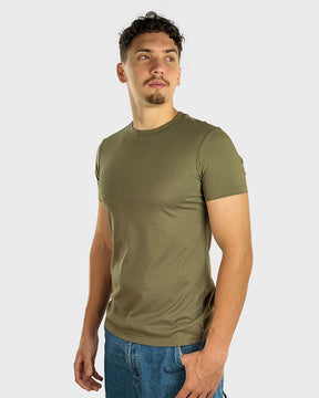 Military Green Slim Crew Neck T-Shirt