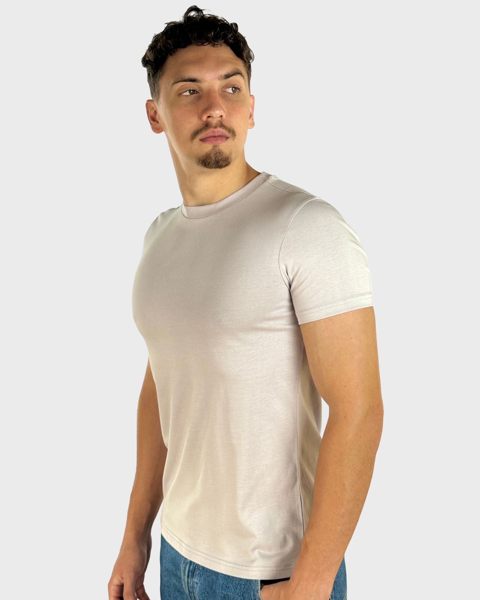 Gunmetal Grey Slim Crew Neck T-Shirt