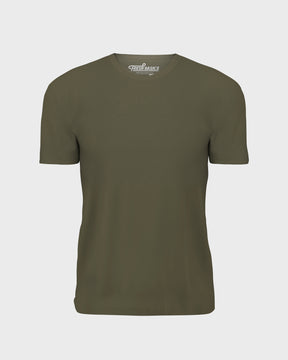 Military Green Slim Crew Neck T-Shirt