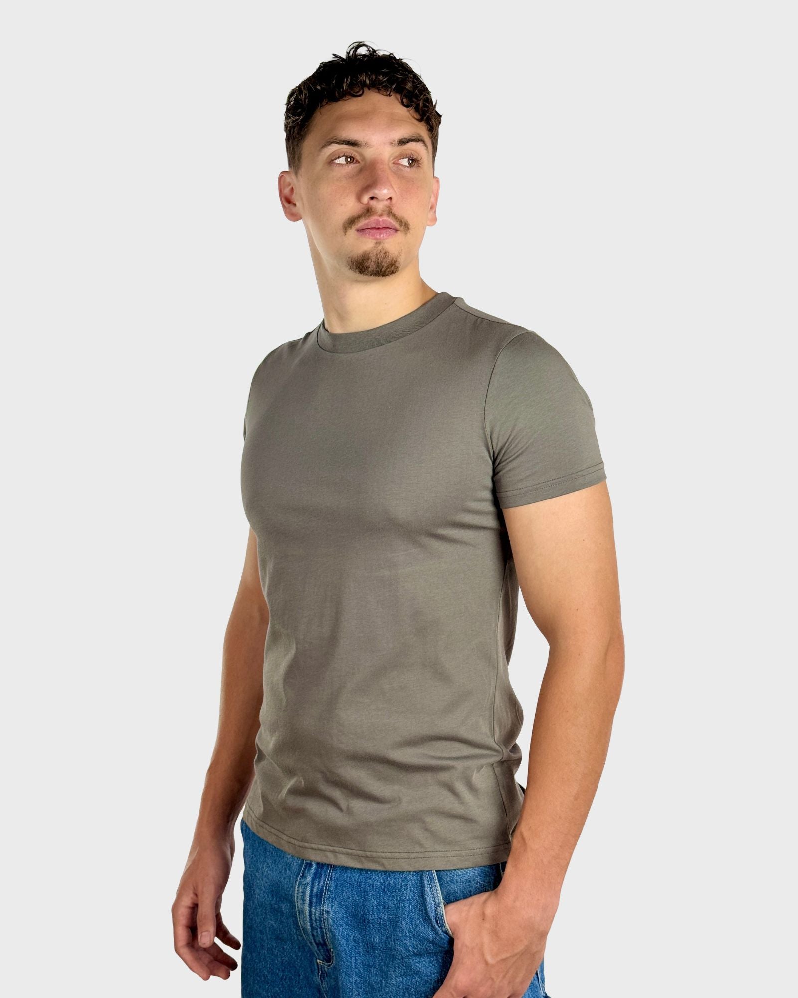 Carbon Grey Slim Crew Neck T-Shirt