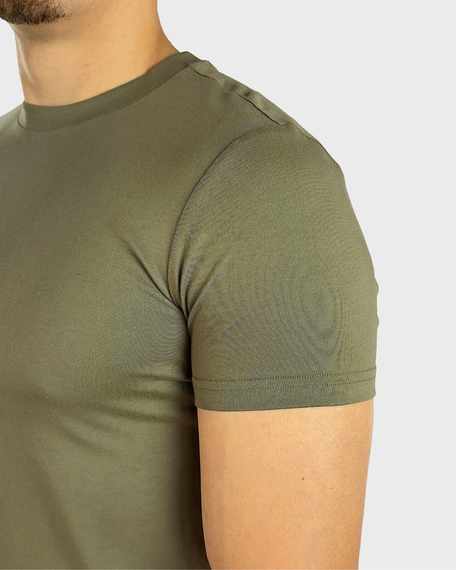 Military Green Slim Crew Neck T-Shirt