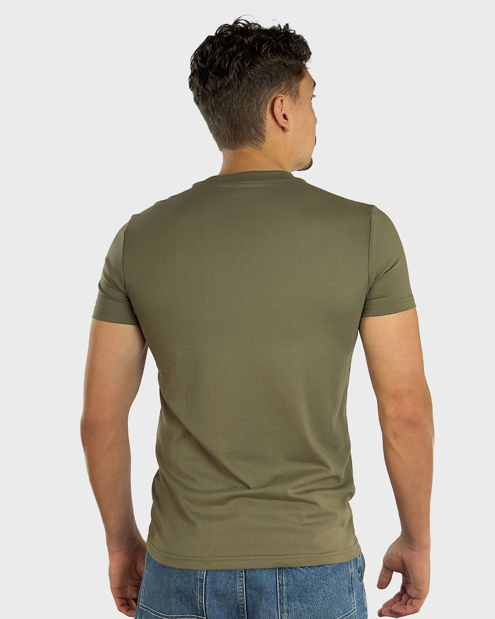 Military Green Slim Crew Neck T-Shirt